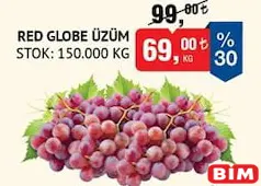 RED GLOBE ÜZÜM KG fiyat ve kampanya bilgisi